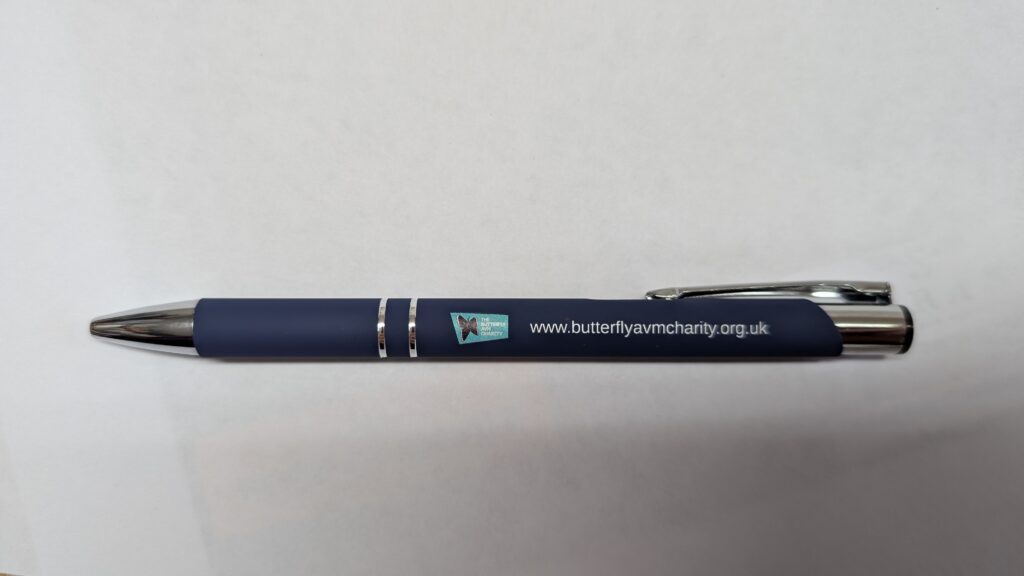 Butterfly AVM Charity Pen - Black ink